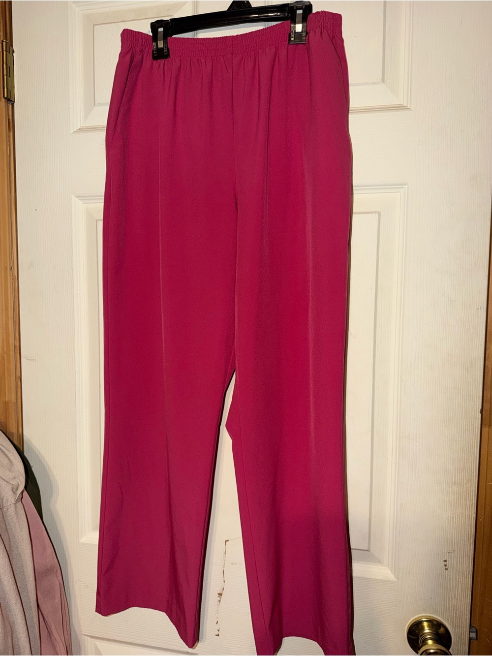 Alfred Dunner Wide-Leg Elastic-Waist Pants - Magenta